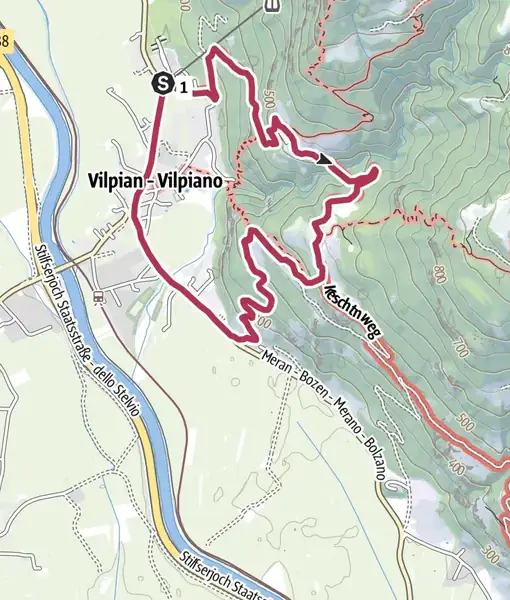 Nach Oberschol ab Vilpian