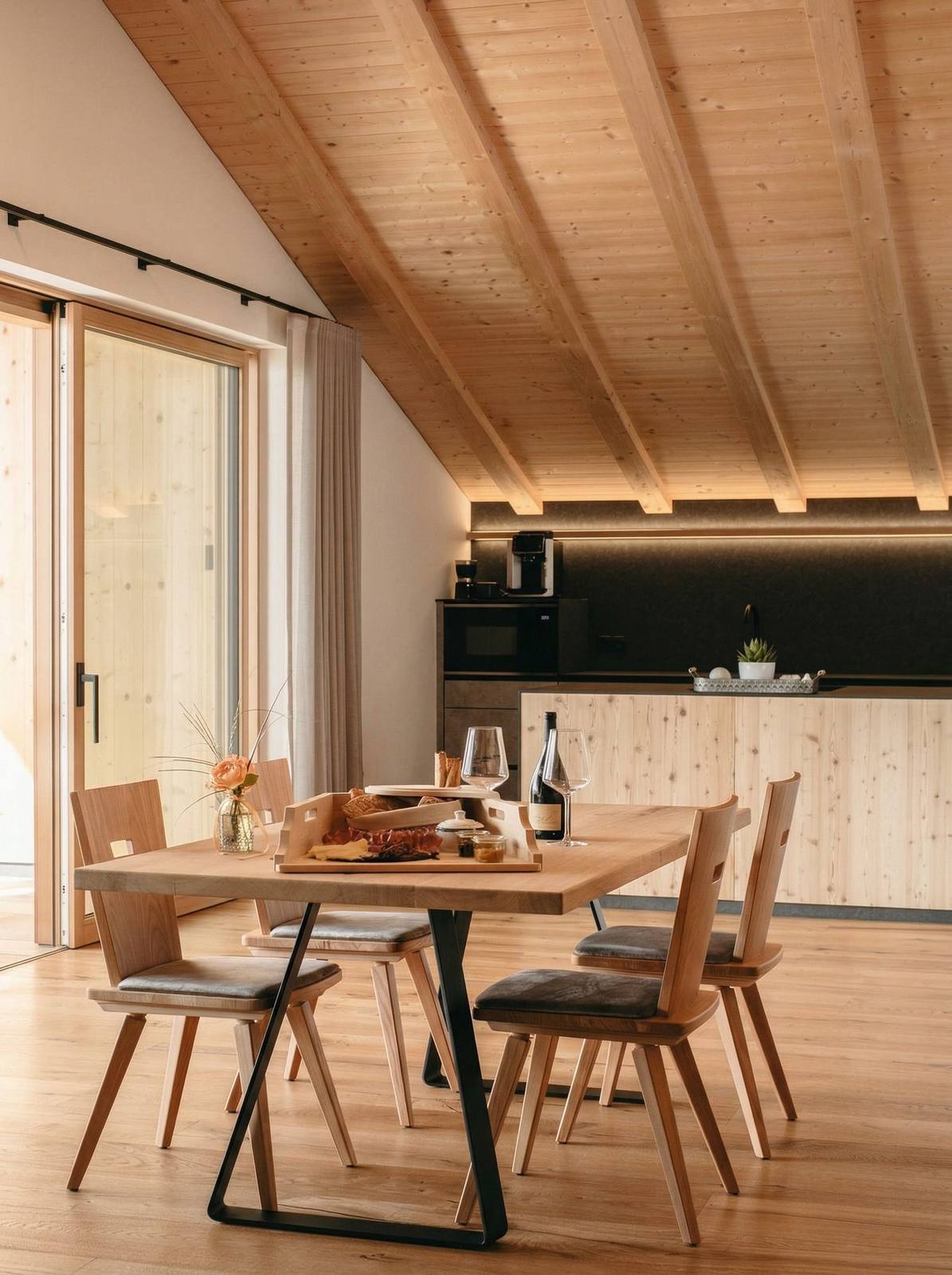 Lodge Wacholder, 100 m² Ferienwohnung mit privater Sauna in Mölten bei Meran, Südtirol – Eindruck 5