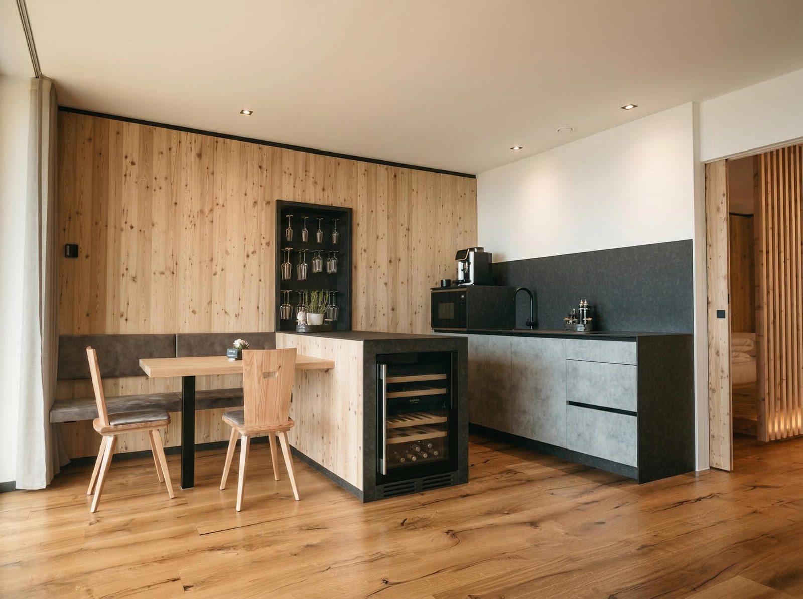 Lodge Melisse, 75 m² Ferienwohnung mit privater Sauna in Mölten bei Meran, Südtirol – Eindruck 4